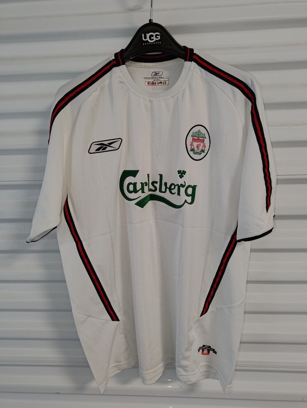 Vtg Reebok FC Liverpool 2003 2004 2005 Away Football Soccer Jersey Men's 32/33